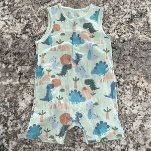 M&S Dinosaur Print Sleeveless Romper 9-12 months